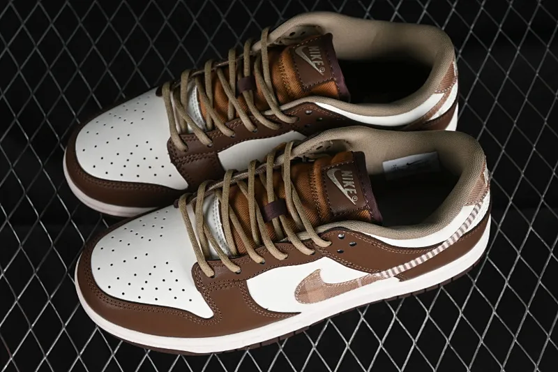 All categories Nk SB Dunk series Nk SB Dunk Low low-top sneakers Nk Dunk Low "Brown Plaid" white and brown stitching SB low-top casual sneakers FV3653-191